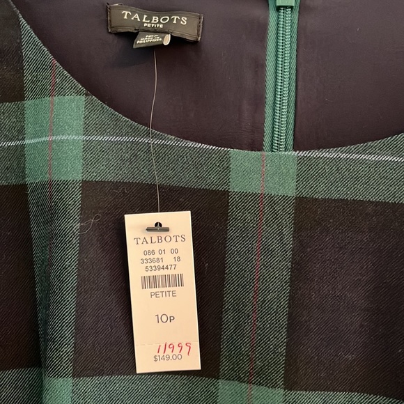 Talbots Green & Blue “Preppy” Dress - Picture 2 of 4